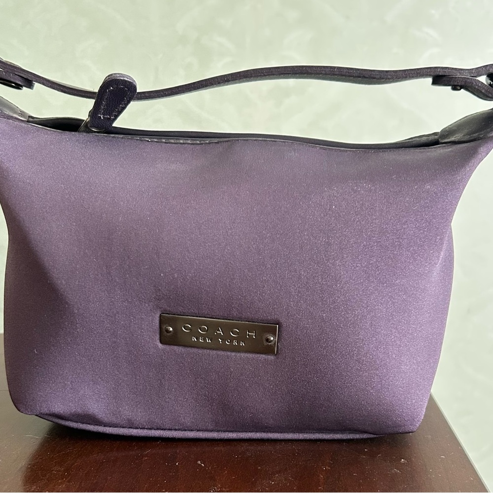 Coach Purple Shoulder Bag with Modern Silhouette